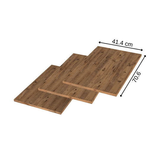 Roomart • Einlegeböden • Für den DORA Hochschränke - 45 und 60 cm breit • Weiß • Eiche