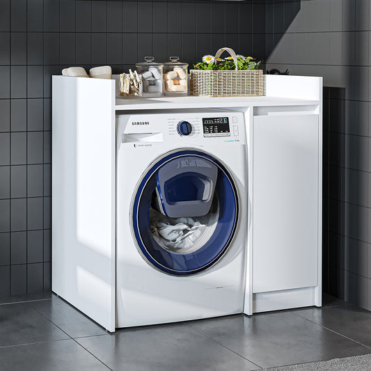Roomart wasmachinekast DERIN-II, 100 cm, met bovenkast, in 4 kleuren
