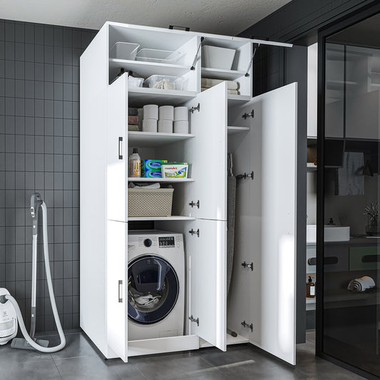 Roomart wasmachinekast DORA-II, 115 cm, voor wasmachine en droger, in 5 kleuren