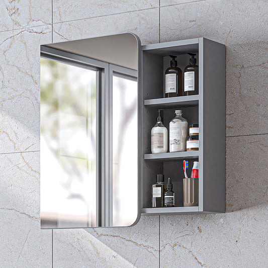 Roomart badkamerspiegelkast LYCIA, 70 cm, met opbergruimte en open vakken, in 4 kleuren