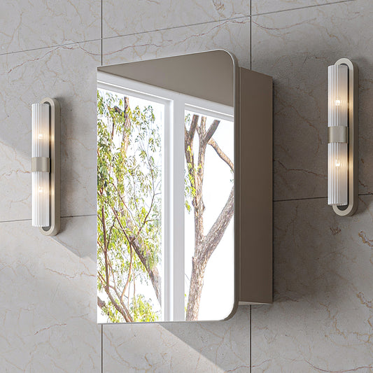 Roomart badkamerspiegelkast LYCIA, 45 cm, met opbergruimte voor badkamer en gastentoilet, in 4 kleuren