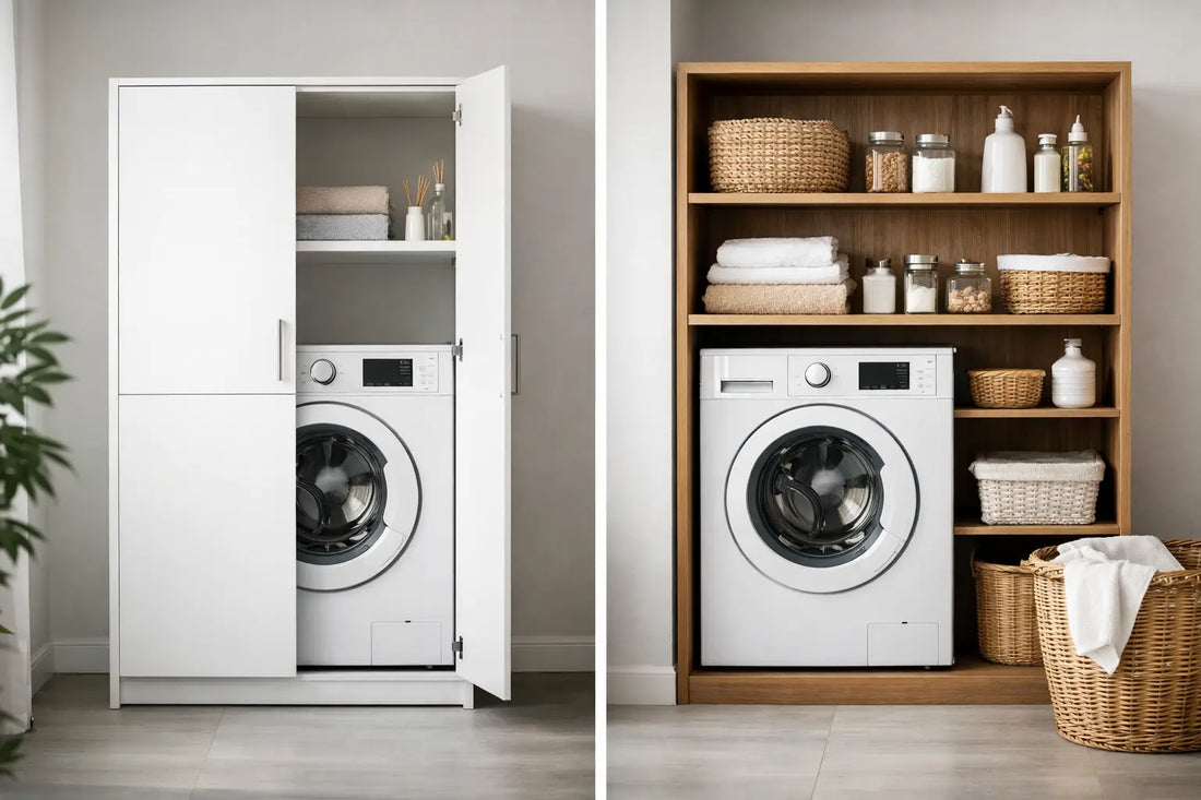 Waschmaschinenschrank oder Regallösung wählen?