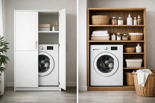Waschmaschinenschrank oder Regallösung wählen?