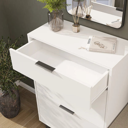 Roomart 4-teiliges Garderobenset NORD, mit Schuhschrank, Sitzbank mit Schuhklappe, Wandgarderobe und Spiegel, in 2 Farben