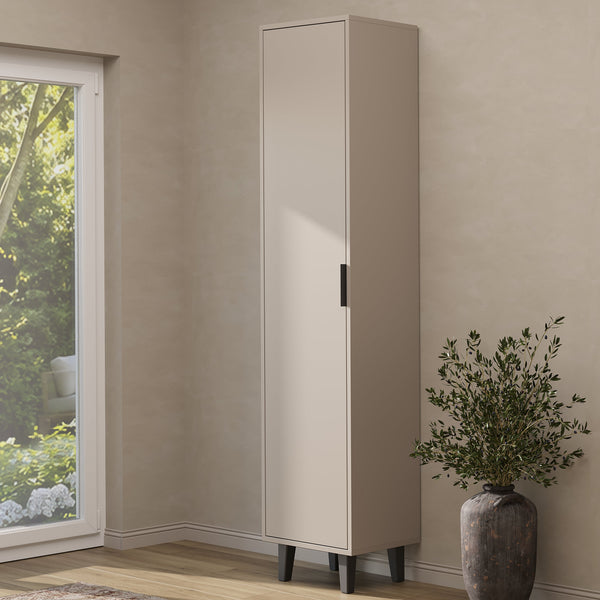 Roomart Hochschrank NORD, 199 cm, mit Tür und 5 Fächern, in 2 Farben