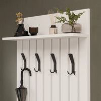 Roomart 4-teiliges Garderobenset NORD, mit Schuhschrank, Sitzbank, Garderobenpaneel 130 cm und Spiegel, in 2 Farben