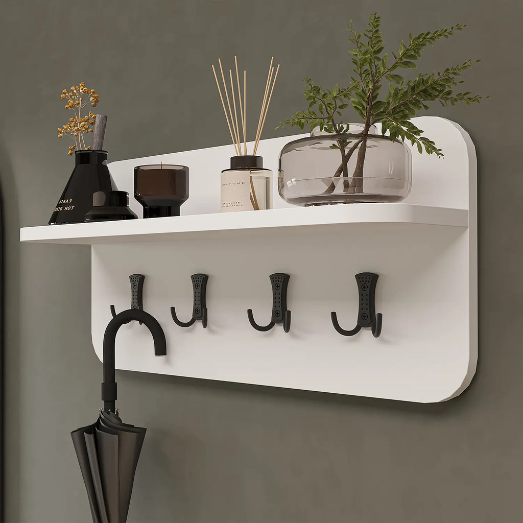 Roomart 4-teiliges Garderobenset NORD, mit Schuhschrank, Sitzbank, Wandgarderobe und Spiegel, in 2 Farben