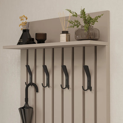 Roomart 4-teiliges Garderobenset NORD, mit Schuhschrank, Sitzbank, Garderobenpaneel 130 cm und Spiegel, in 2 Farben