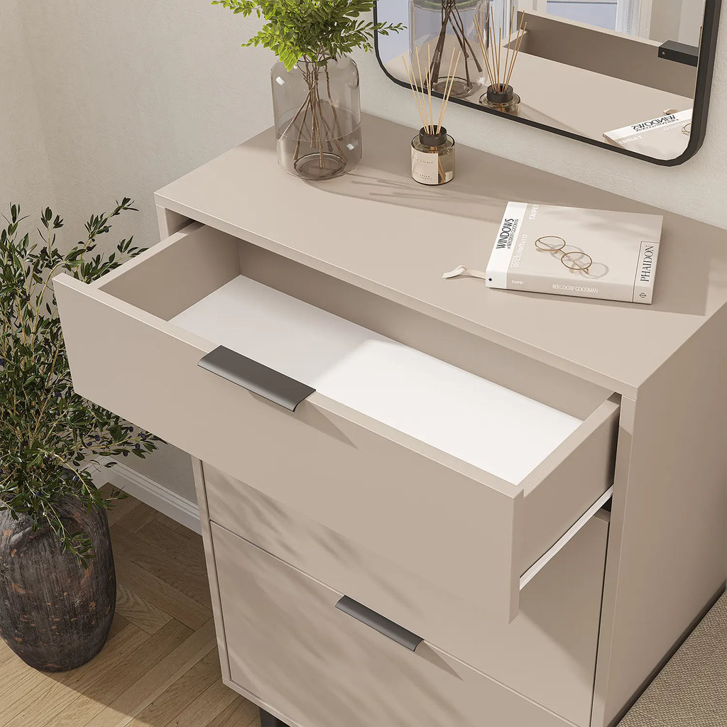 Roomart 4-teiliges Garderobenset NORD, mit Schuhschrank, Sitzbank, Garderobenpaneel 130 cm und Spiegel, in 2 Farben