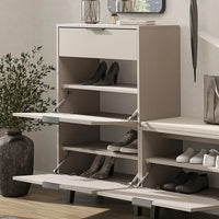 Roomart Schuhschrank NORD, 112 cm, mit 2 Schuhklappen und Schublade, in 2 Farben