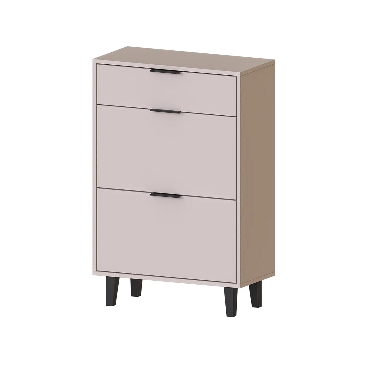 Roomart Schuhschrank NORD in Beige mit 2 Schuhklappen und Schublade im Flur