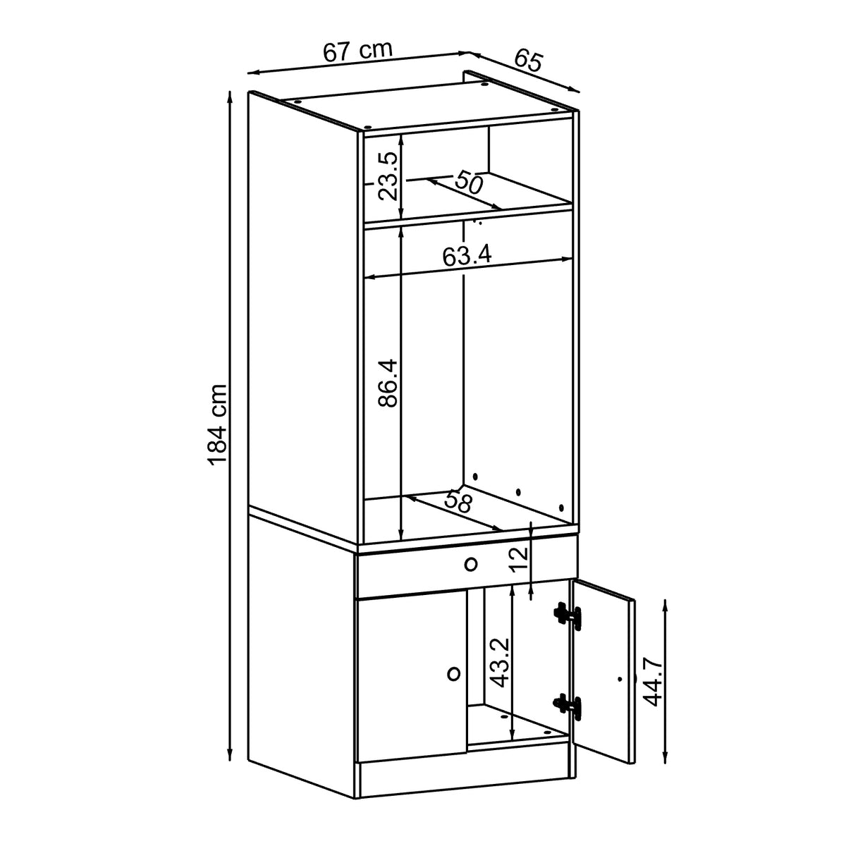 Roomart Waschmaschinenschrank mit Ausziehbrett • Weiß • Eiche • Schwarz eiche - waschmaschinenschrank, waschmaschinenregal, waschturm, schrank, weiß, waschmaschinen, unterschrank, waschmaschine, trockner, haushaltsschrank, schränke, badschrank, hochschran