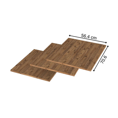 Roomart • Einlegeböden • Für den DORA Hochschränke - 45 und 60 cm breit • Weiß • Eiche