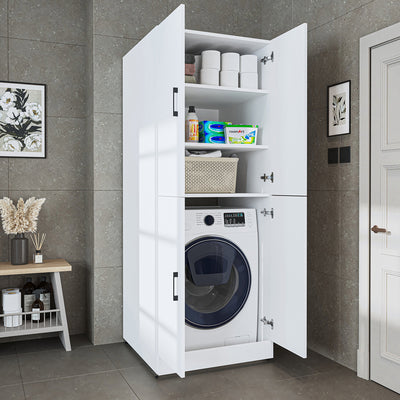 Roomart wasmachinekast DORA-II, 70 cm, voor wasmachine en droger, in 5 kleuren