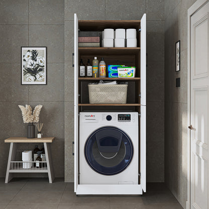 Roomart wasmachinekast DORA-II, 70 cm, voor wasmachine en droger, in 5 kleuren