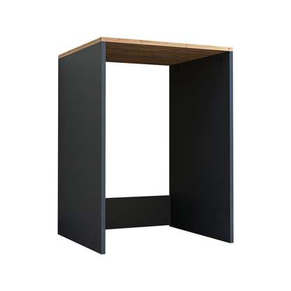 Roomart, Badezimmer Atlantic, Waschmaschinenschrank, Badezimmerschrank BHT: 65 x 90 x 60 cm, in Weiß-Eiche, Anthrazit Eiche- badezimmerschrank, waschbecken, badezimmermöbel, badschrank, badezimmer, mit, unterschrank, badmöbel, set, waschtisch, möbel, bade