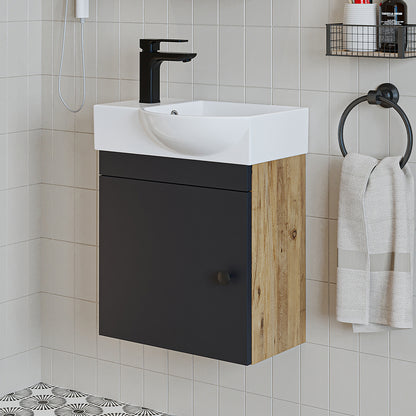 Roomart wastafelonderkast PUNTO, 46,5 cm, kraangat links, in 4 kleuren