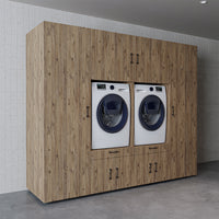 Roomart Waschmaschinenschrank SERIE 3 254 cm, Eiche, 205 cm hoch