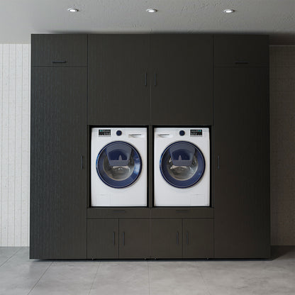 Roomart Waschmaschinenschrank SERIE 3 254 cm, Schwarz-Eiche, 240 cm hoch
