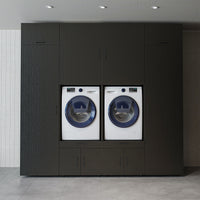 Roomart Waschmaschinenschrank SERIE 3 254 cm, Schwarz-Eiche, 240 cm hoch