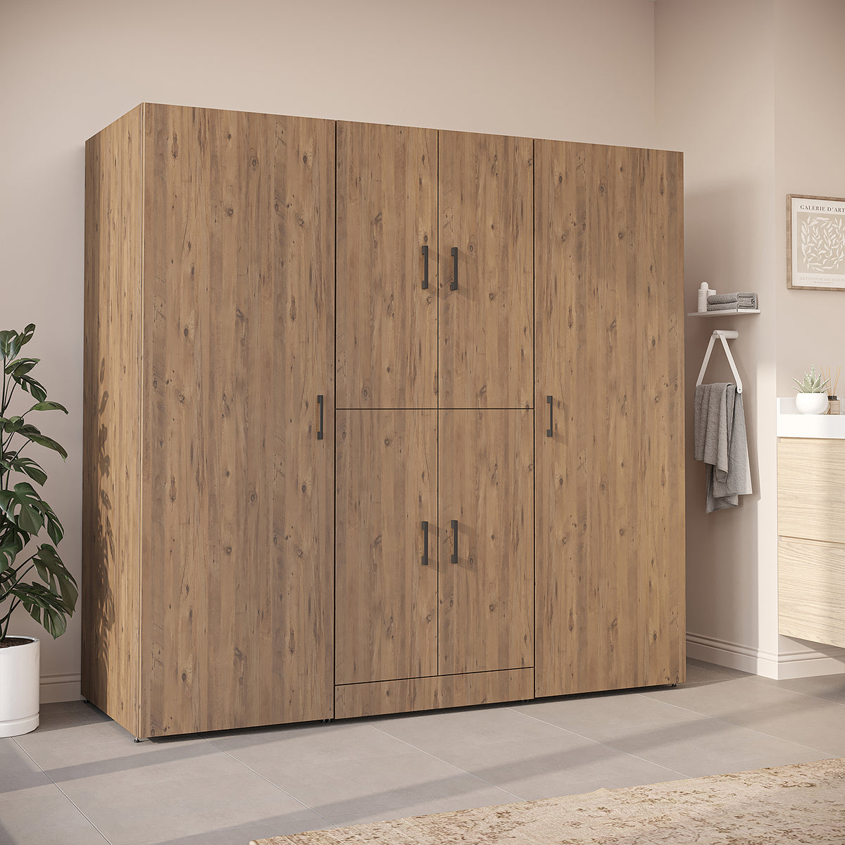 Roomart Waschmaschinenschrank DORA-I 190 cm, Eiche, 186 cm hoch
