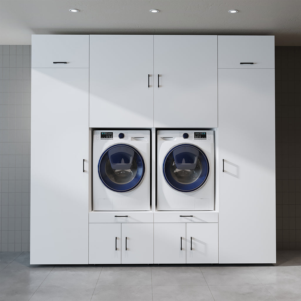 Roomart Waschmaschinenschrank SERIE 3 254 cm, Weiß, 240 cm hoch