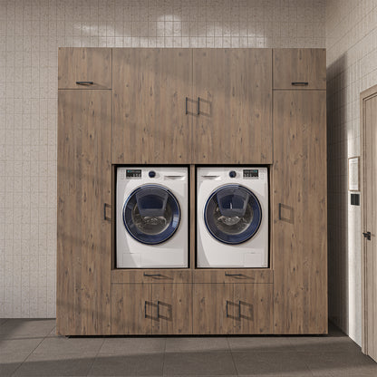 Roomart Waschmaschinenschrank SERIE 3 224 cm, Eiche, 240 cm hoch