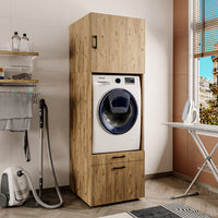 Roomart wasmachinekast SERIE 2, 67 cm, met uittrekplateau en opzetstuk, in 3 kleuren