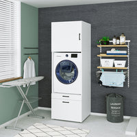 Roomart wasmachinekast SERIE 2, 67 cm, met uittrekplateau en opzetstuk, in 3 kleuren