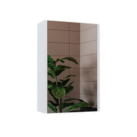 Roomart Badezimmerspiegelschrank "Punto“ – moderner, kompakter 40 cm Badschrank mit Spiegel – in Weiß oder Eiche -  badezimmerspiegelschrank, mirror, lichtschalter, badspiegelschrank, geringe, tiefe, schiebetür, steckdose, eckspiegelschrank, smarter, badh
