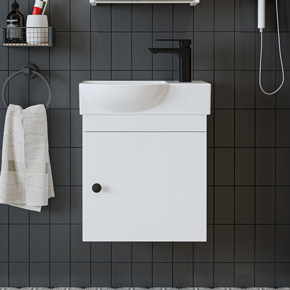 Roomart wastafelonderkast PUNTO, 46,5 cm, met keramische wastafel, in 4 kleuren
