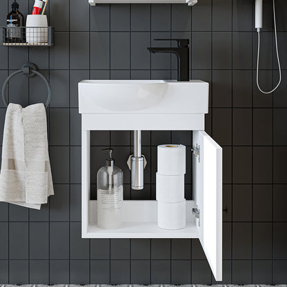 Roomart wastafelonderkast PUNTO, 46,5 cm, met keramische wastafel, in 4 kleuren