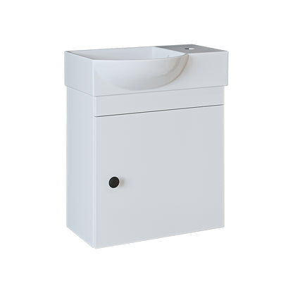 Roomart wastafelonderkast PUNTO, 46,5 cm, met keramische wastafel, in 4 kleuren