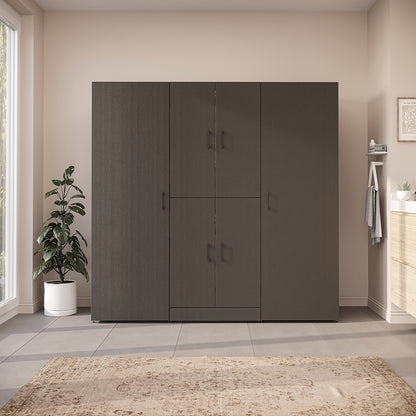 Roomart Waschmaschinenschrank DORA-I 190 cm, Schwarz Eiche, 186 cm hoch, Bild 2