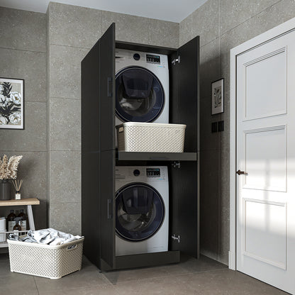 Roomart wasmachinekast DORA-I, 70 cm, voor wasmachine en droger met uitschuifbare plank, in 5 kleuren