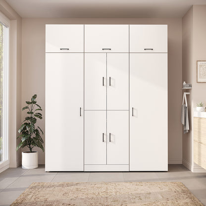 Roomart Waschmaschinenschrank DORA-I 190 cm, Weiß Eiche, 230 cm hoch, Bild 2