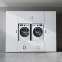 Roomart Waschmaschinenschrank SERIE 3 254 cm, Weiß, 205 cm hoch