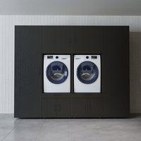 Roomart Waschmaschinenschrank SERIE 3 254 cm, Schwarz-Eiche, 205 cm hoch