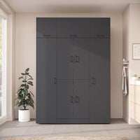 Roomart Waschmaschinenschrank DORA-I 160 cm, Anthrazit Eiche, 230 cm hoch, Bild 2