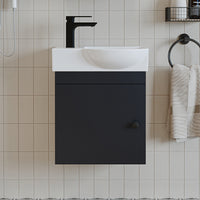 Roomart wastafelonderkast PUNTO, 46,5 cm, kraangat links, in 4 kleuren