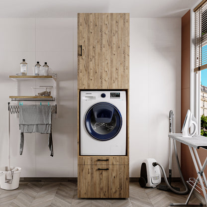 Roomart wasmachinekast SERIE 2, 67 cm, met uittrekplateau en opzetstuk, in 3 kleuren