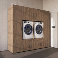 Roomart Waschmaschinenschrank SERIE 3 224 cm, Eiche, 205 cm hoch