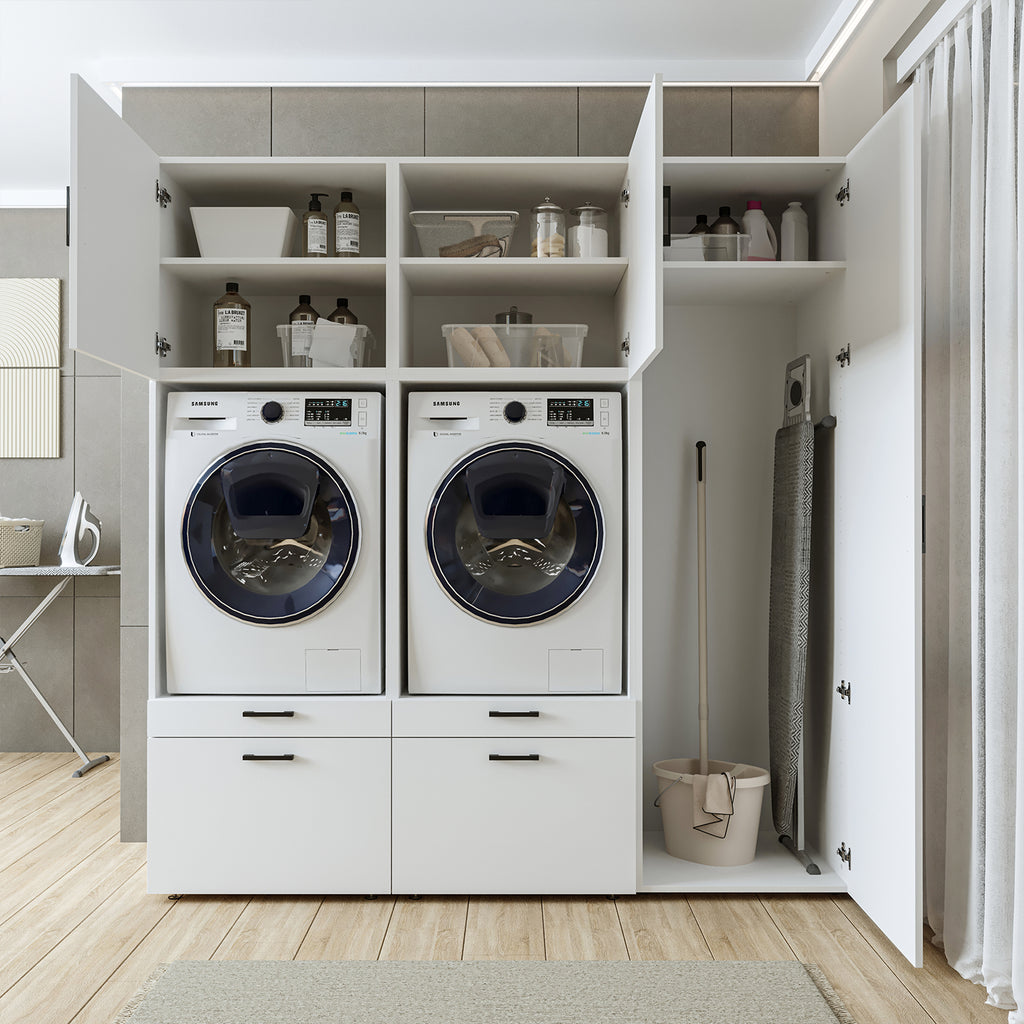 Roomart wasmachinekast SERIE 2, 194 cm, dubbele kast met hoge kast, in 3 kleuren