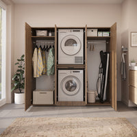 Roomart Waschmaschinenschrank DORA-I 190 cm, Eiche, 186 cm hoch, Bild 4