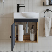 Roomart wastafelonderkast PUNTO, 46,5 cm, kraangat links, in 4 kleuren