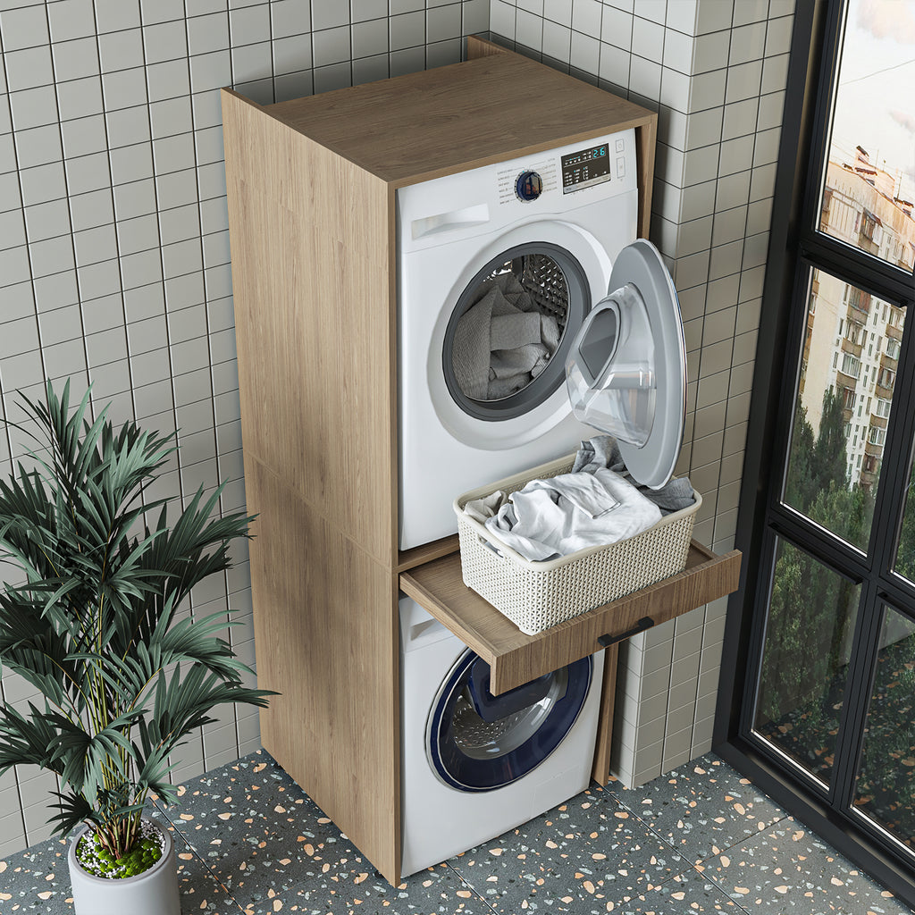 Roomart wasmachinekast DUO-I, 67 cm, voor wasmachine en droger
