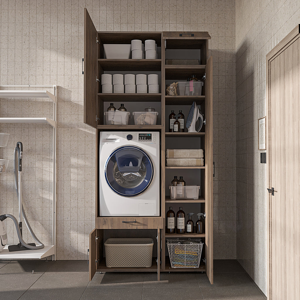Roomart Waschmaschinenschrank SERIE 3 112 cm, Eiche, 240 cm hoch