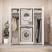 Roomart Waschmaschinenschrank DORA-I 160 cm, Weiß, 186 cm hoch, Bild 5