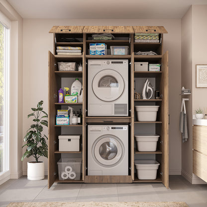 Roomart Waschmaschinenschrank DORA-I 160 cm, Eiche, 230 cm hoch, Bild 5