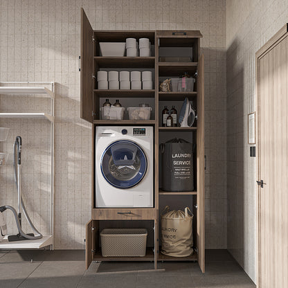 Roomart Waschmaschinenschrank SERIE 3 112 cm, Eiche, 240 cm hoch